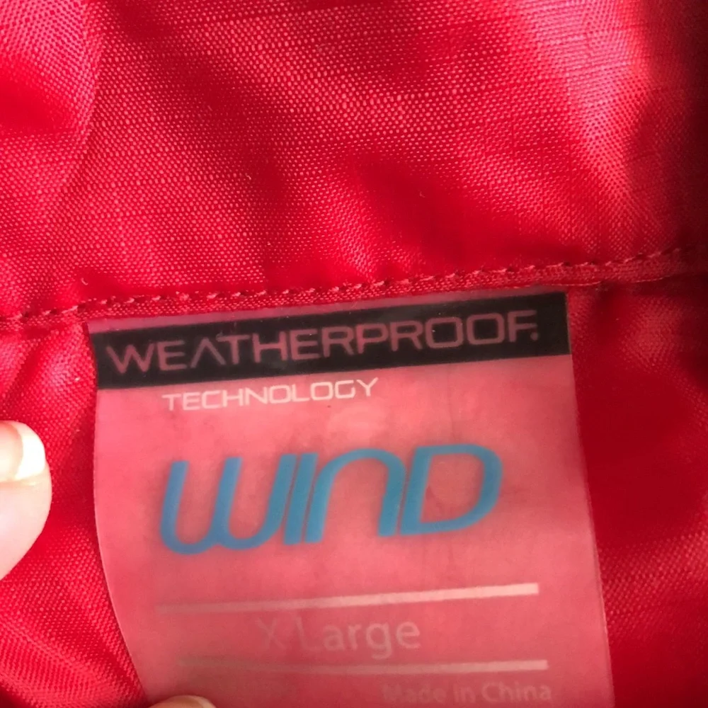 WIND Lightweight Windbreaker Jacket Red Colorado Rocky Mountains Logo Men's XL - Picture 6 of 7